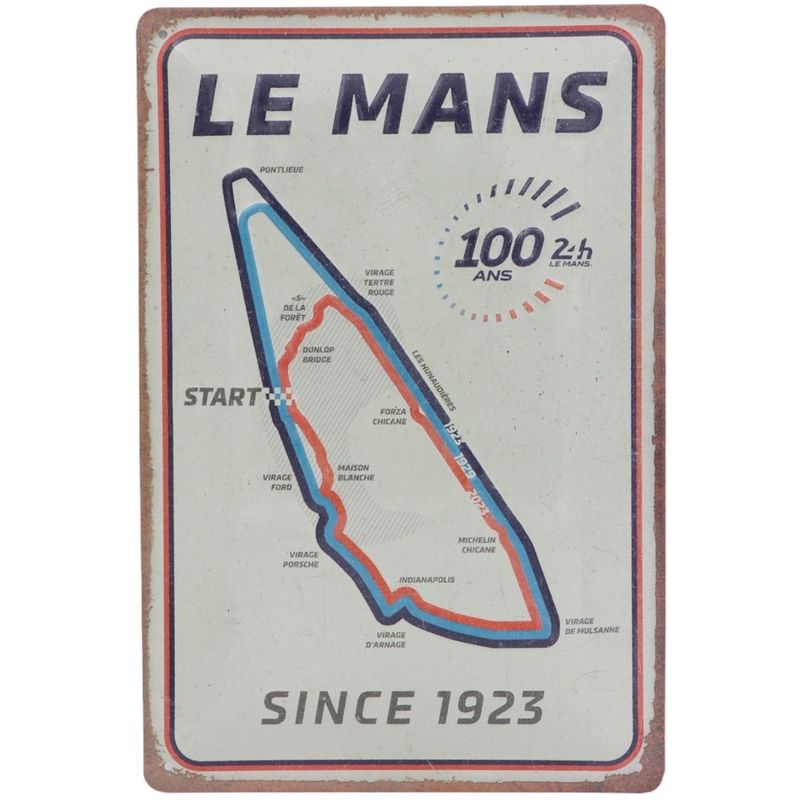 Le Mans - 100 år - Since 1923 - Plåtskylt - 20x30 cm