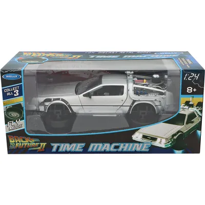 Time Machine - DeLorean - Back to the Future 2 - Silver - Welly - 1:24
