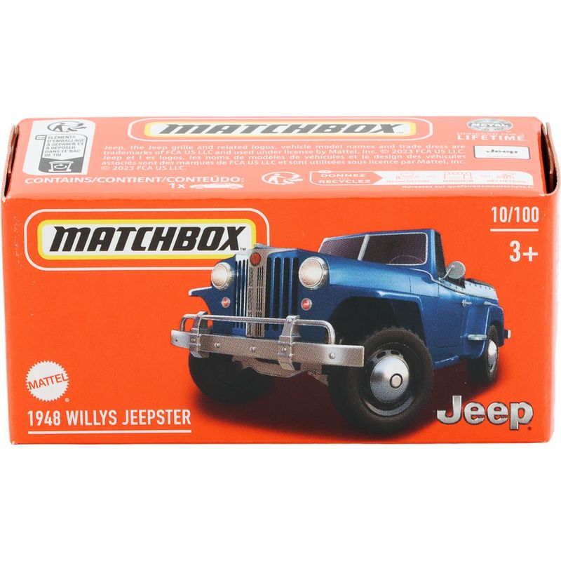 1948 Willys Jeepster - Blå - Power Grab - Matchbox