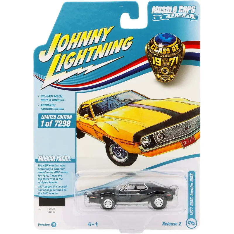 1971 AMC Javelin AMX - Svart - Johnny Lightning - 1:64