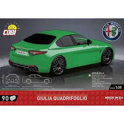 Alfa Romeo Giulia Quadrifoglio - Grøn - 24605 - COBI - 1:35