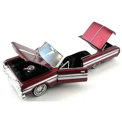 1964 Chevrolet Impala - Röd / Vit - Motormax - 1:24