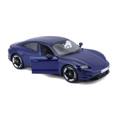 Porsche Taycan Turbo S - Blå - Bburago - 1:24