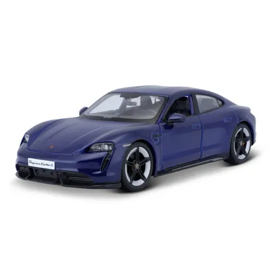 Porsche Taycan Turbo S - Blå - Bburago - 1:24
