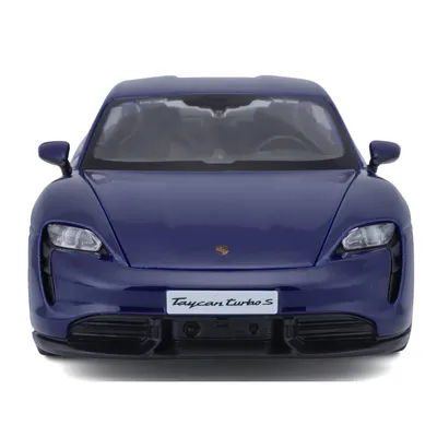 Porsche Taycan Turbo S - Blå - Bburago - 1:24