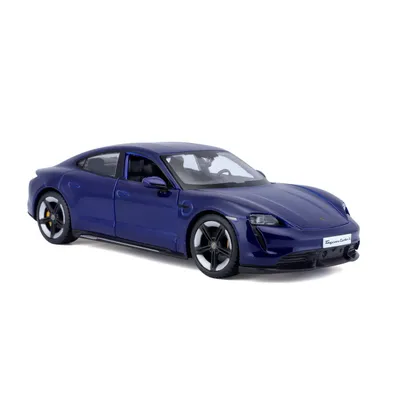 Porsche Taycan Turbo S - Blå - Bburago - 1:24