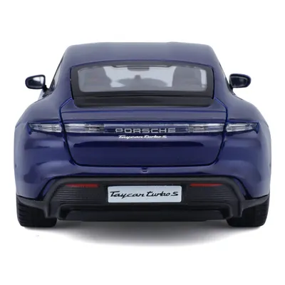 Porsche Taycan Turbo S - Blå - Bburago - 1:24