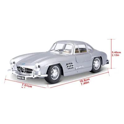 Mercedes-Benz 300 SL - 1954 - Silver - Bburago - 1:24