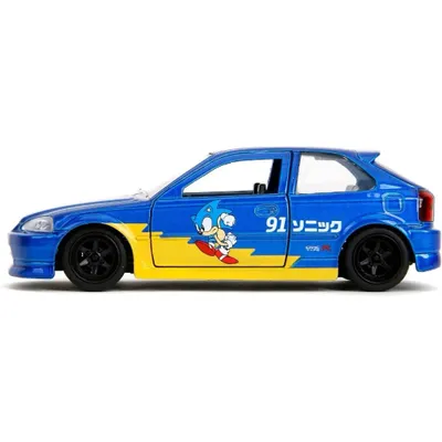 1997 Honda Civic Type R - Sonic The Hedgehog - Jada - 13 cm