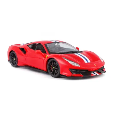Ferrari 488 Pista - Röd - Bburago - 1:24 - 19 cm
