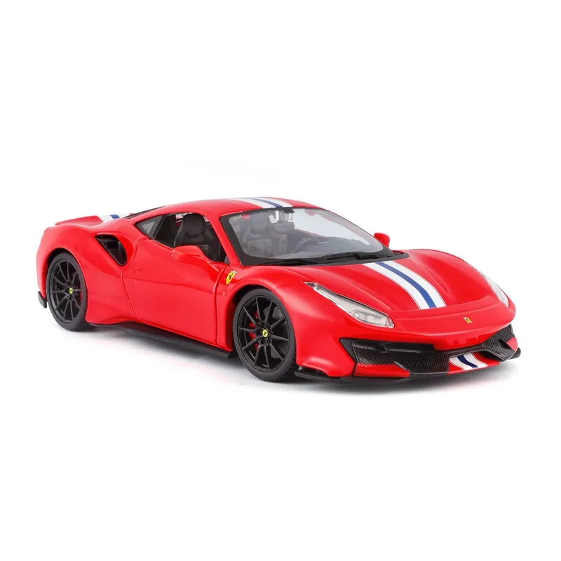 Ferrari 488 Pista - Röd - Bburago - 1:24 - 19 cm