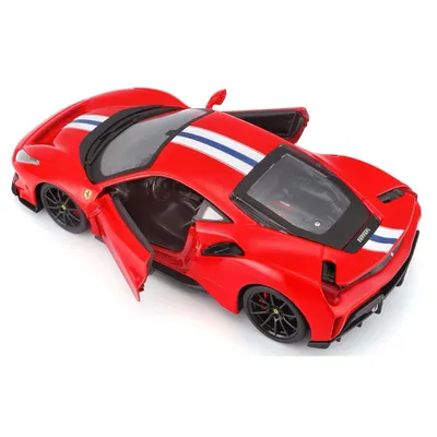 Ferrari 488 Pista - Röd - Bburago - 1:24 - 19 cm