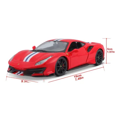 Ferrari 488 Pista - Röd - Bburago - 1:24 - 19 cm