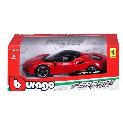 Ferrari SF90 Stradale - Rød - Bburago - 1:24