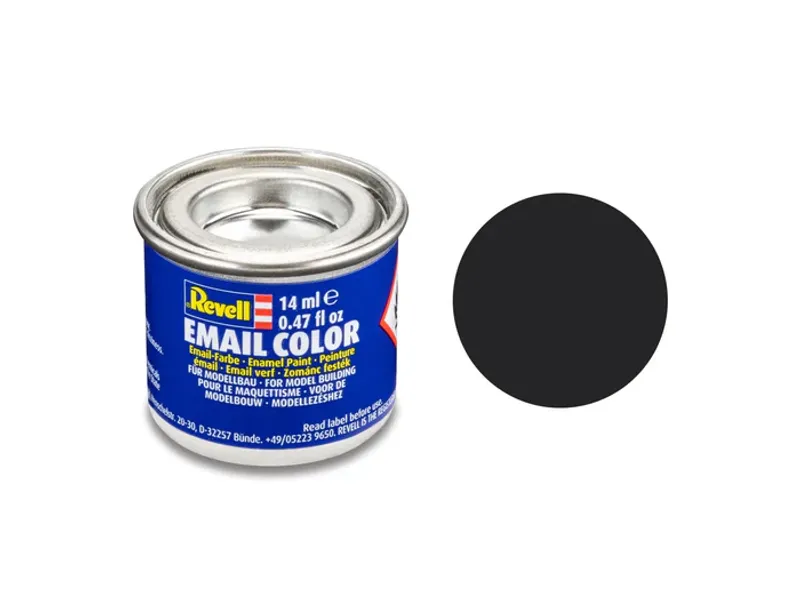Matt "Tar Black" - 6 - RAL 9021 - Emaljfärg - Revell