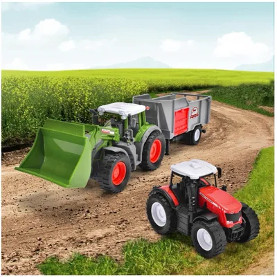 Massey Ferguson + Fendt + Vagn - Farm Set - Dickie Toys