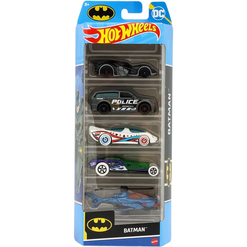 Batman - 5-pack leksaksbilar - Hot Wheels