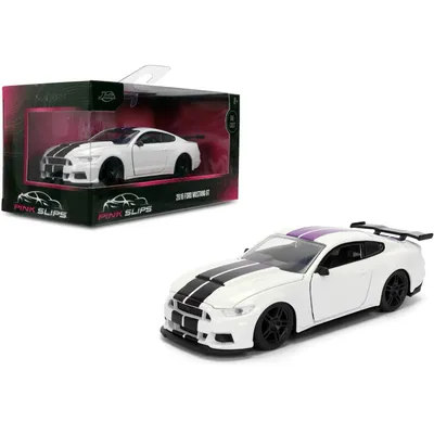 2016 Ford Mustang GT - Vit - Pink Slips - Jada - 13 cm