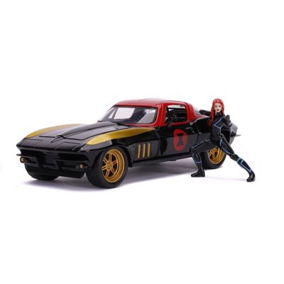 Black Widow & 1966 Chevy Corvette - Avengers - Jada - 1:24