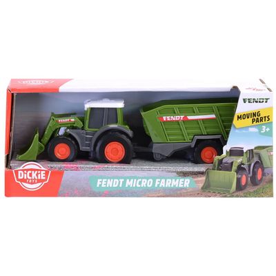 Traktor med fodervagn - Fendt Micro Farmer - Dickie Toys