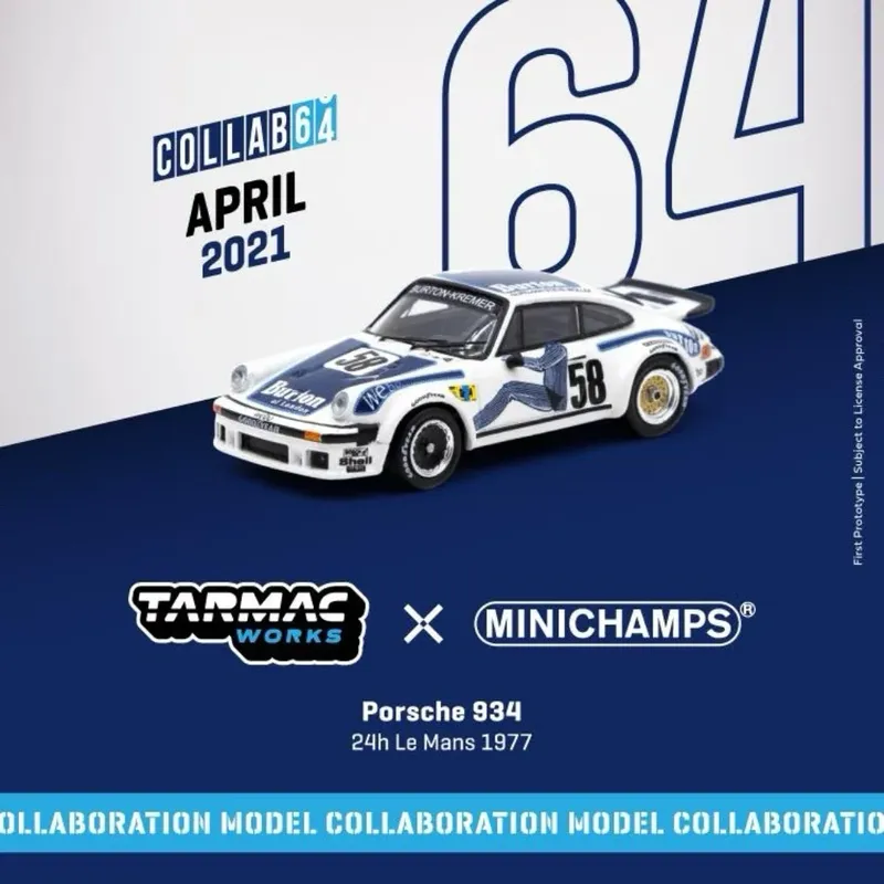 Porsche 934 - #58 Le Mans 1977 - Tarmac x Minichamps - 1:64