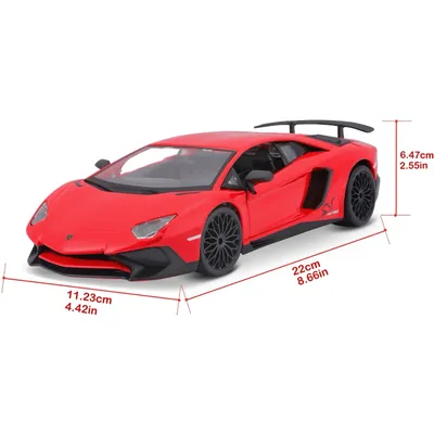 Lamborghini Aventador SV Coupé LP750-4 - Röd - Bburago 1:24