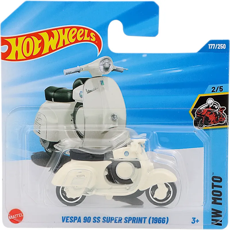 Vespa 90 SS Super Sprint (1966) - Vit - HW Moto - 177/250 - Hot Wheels