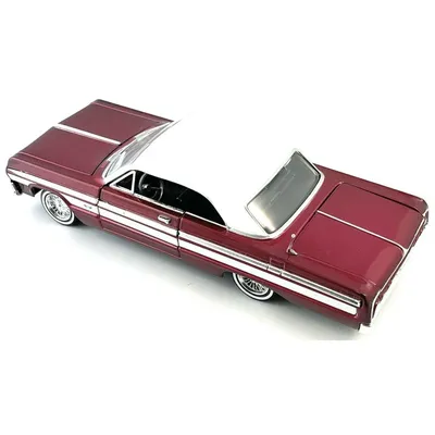 1964 Chevrolet Impala - Röd / Vit - Motormax - 1:24