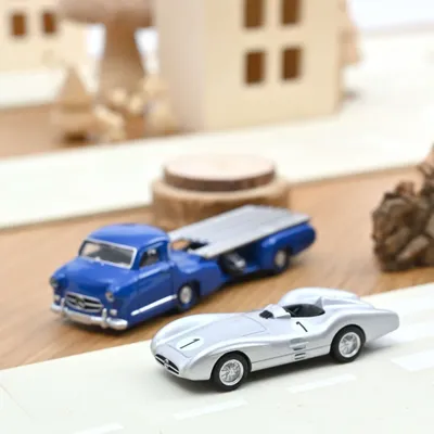 Mercedes Benz Renntransporter + Mercedes Benz W196 - 1954 - Norev - 1:64