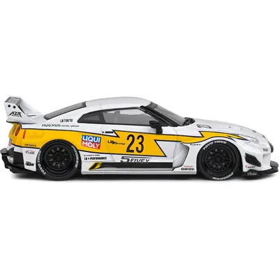 Nissan GT-R (R35) LWBK - 2019 - Vit / Gul - Solido - 1:43