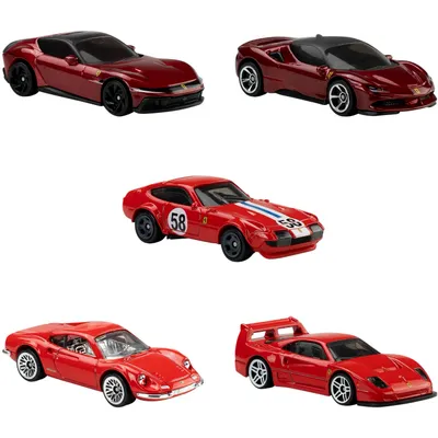 Ferrari 5-pack leksaksbilar - Hot Wheels