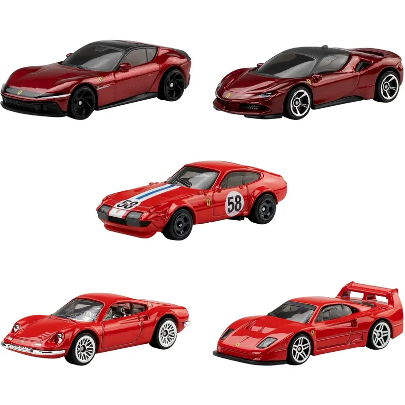 Ferrari 5-pack leksaksbilar - Hot Wheels