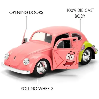 Volkswagen Beetle - SpongeBob Squarepants - Patrick Star - Jada Toys - 1:32