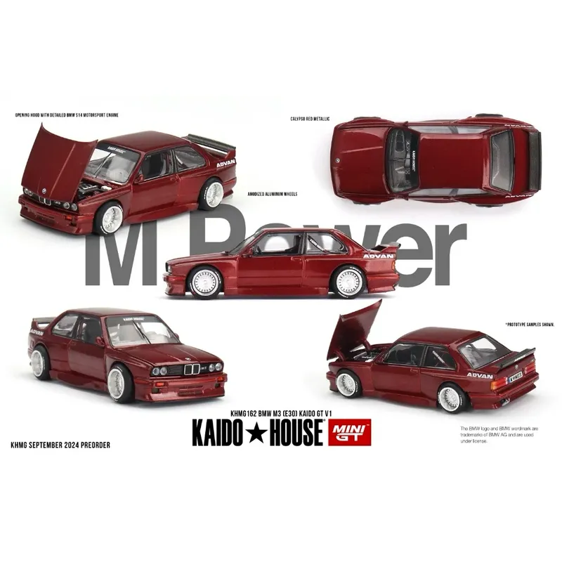 BMW M3 (E30) Kaido GT V1 - Röd - Mini GT - 1:64