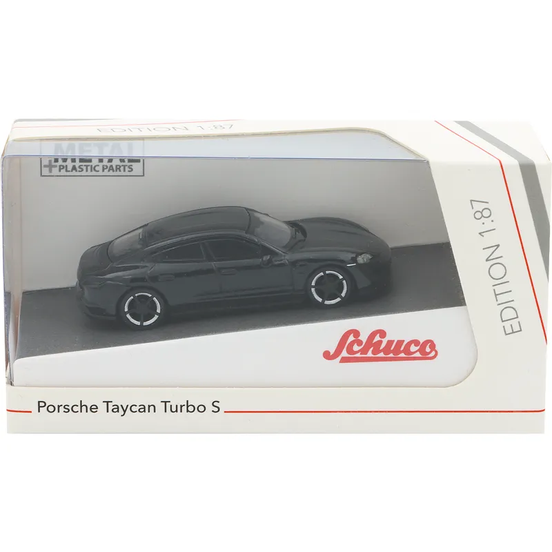 Porsche Taycan Turbo S - 2019 - Svart - Schuco - 1:87