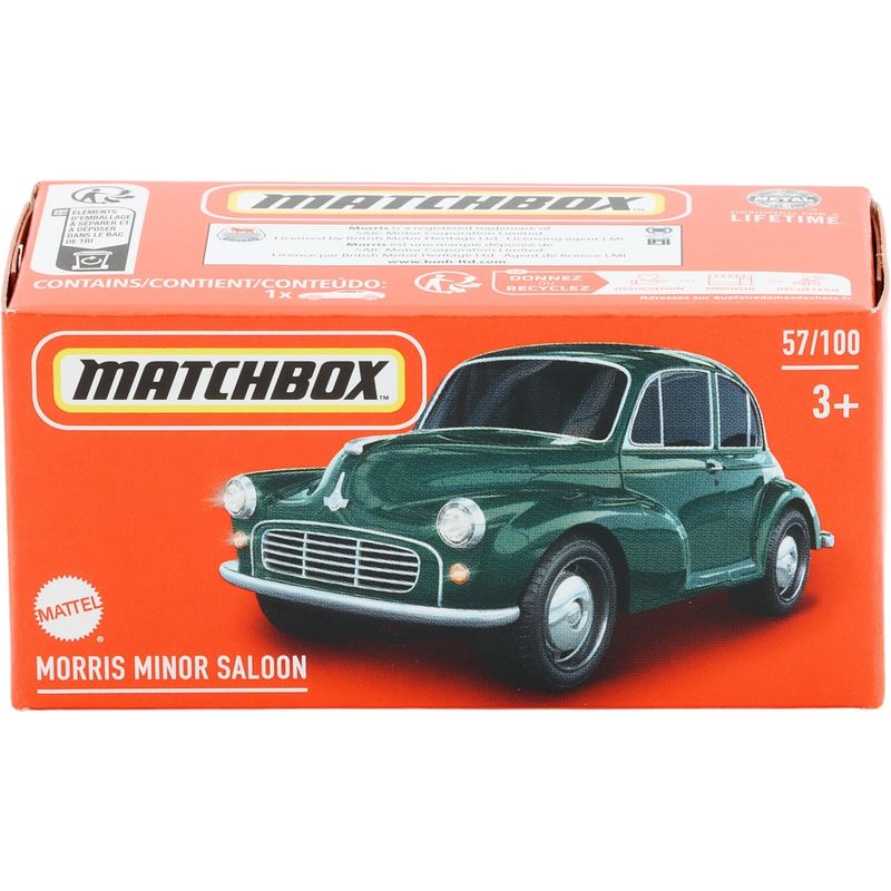 Morris Minor Saloon - Grön - Power Grab - Matchbox