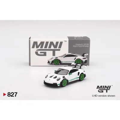 Porsche 911 (992) GT3 RS - Vit / Grön - 827 - Mini GT - 1:64