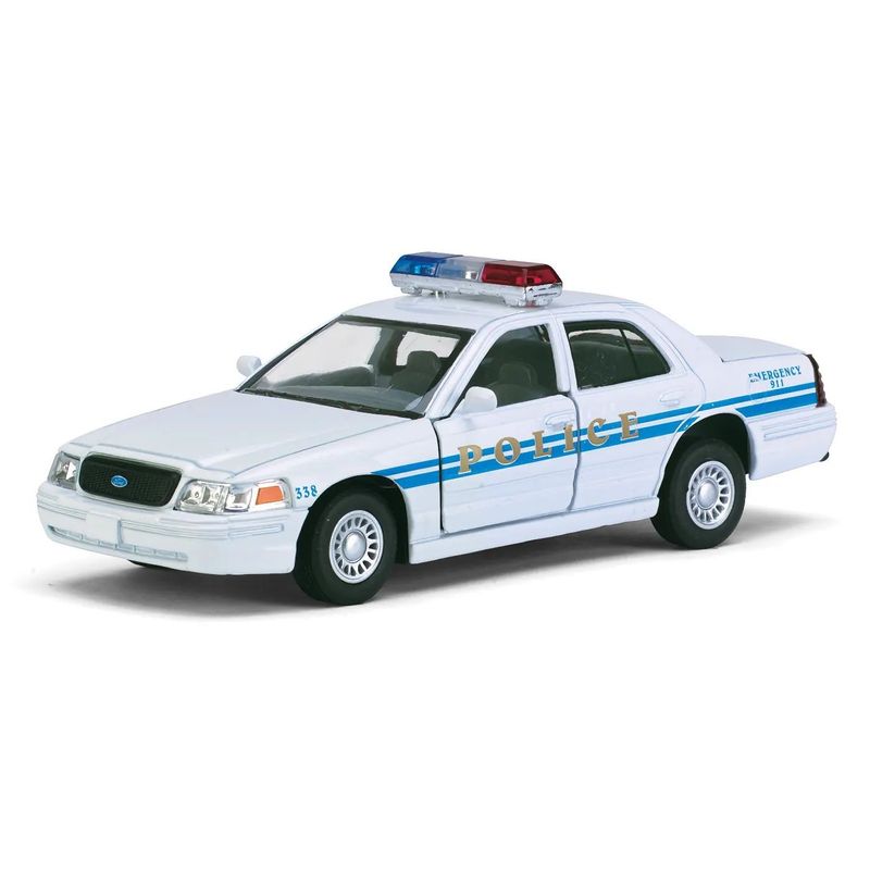 Ford Crown Victoria Police Interceptor - Vit - Kinsmart 1:42
