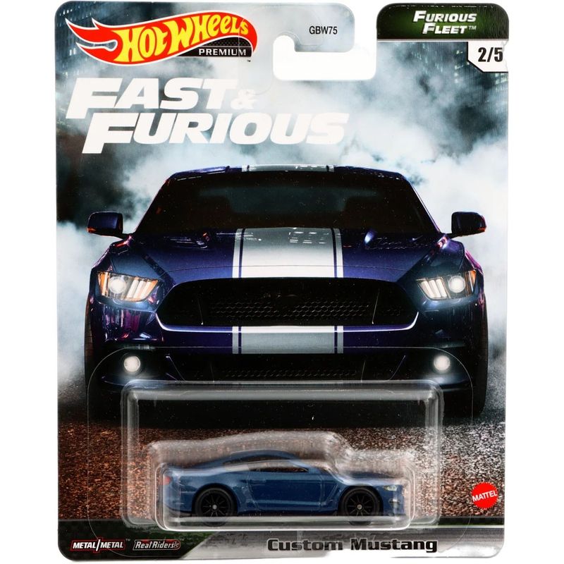 Custom Mustang - Fast & Furious - 2/5 - Blå - Hot Wheels