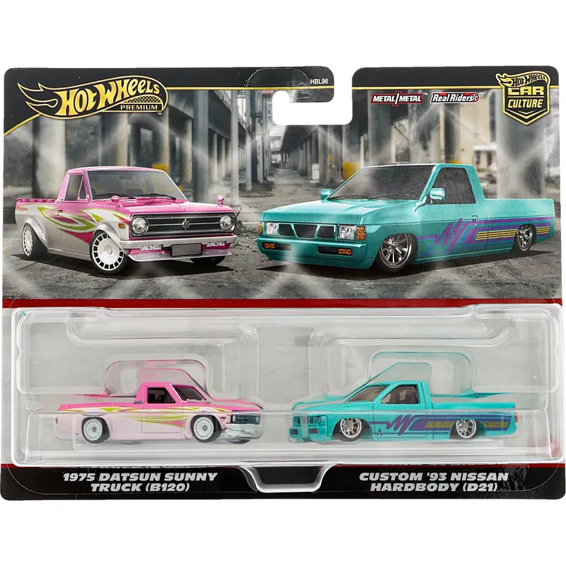 1975 Datsun Sunny Truck (B120) + '93 Nissan Hardbody (D21) - 2-pack - Hot Wheels