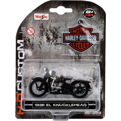 1936 El Knucklehead - Harley - Svart - Maisto - 1:24