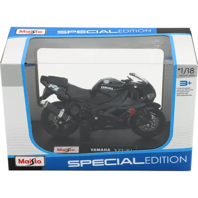 Yamaha YZF-R1 - Motorcykel - Svart - Maisto - 11 cm