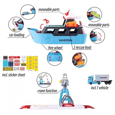 MAERSK - Logistic Freight Ship - Creatix - Majorette