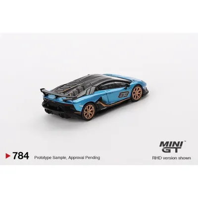 Lamborghini Aventador SVJ 63 - Blu Aegir - 784 - Mini GT