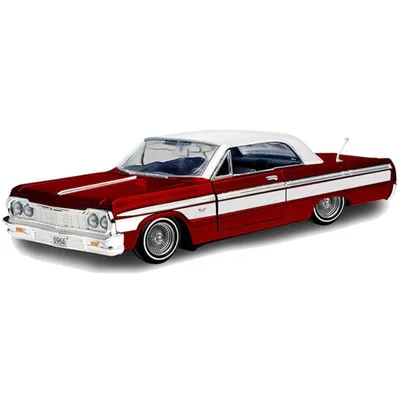 1964 Chevrolet Impala - Röd / Vit - Motormax - 1:24