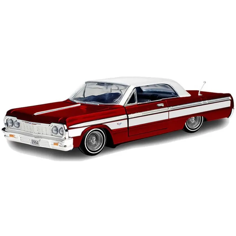 1964 Chevrolet Impala - Röd / Vit - Motormax - 1:24