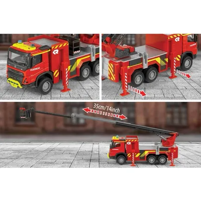 Volvo FMX Brandbil - Truck Fire Engine - Majorette - 19 cm