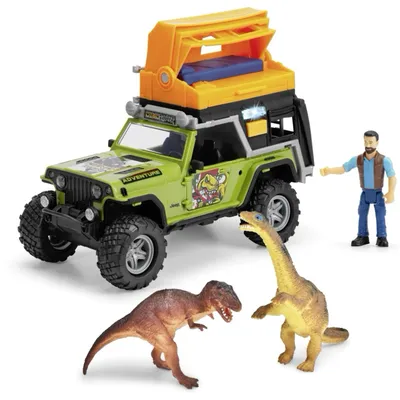 Dino Camper - Jeep Wrangler med Ljud och Ljus - Dickie Toys