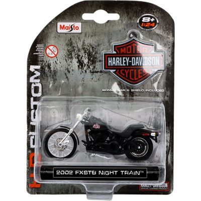 2002 FXSTB Night Train - Harley - Svart - Maisto - 1:24