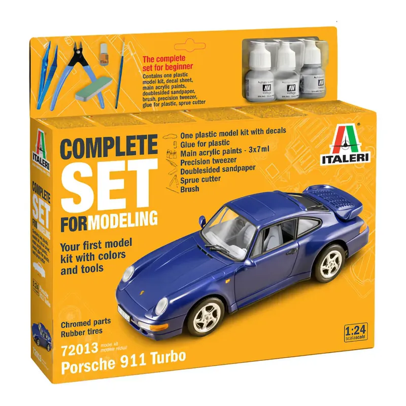 Porsche 911 Turbo - Komplett Byggset 72013 - Italeri - 1:24